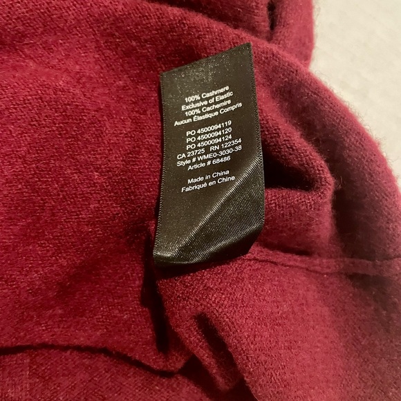 The Group by Babaton Aritzia Luxe Cashmere Crew XS Red - Picture 6 of 8